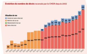 stats morts de la rue 2002 2024