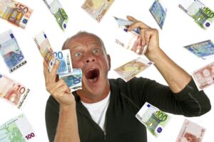 homme billets euros