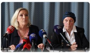 Marine Le Pen Conference de presse Moissac sur son compte X